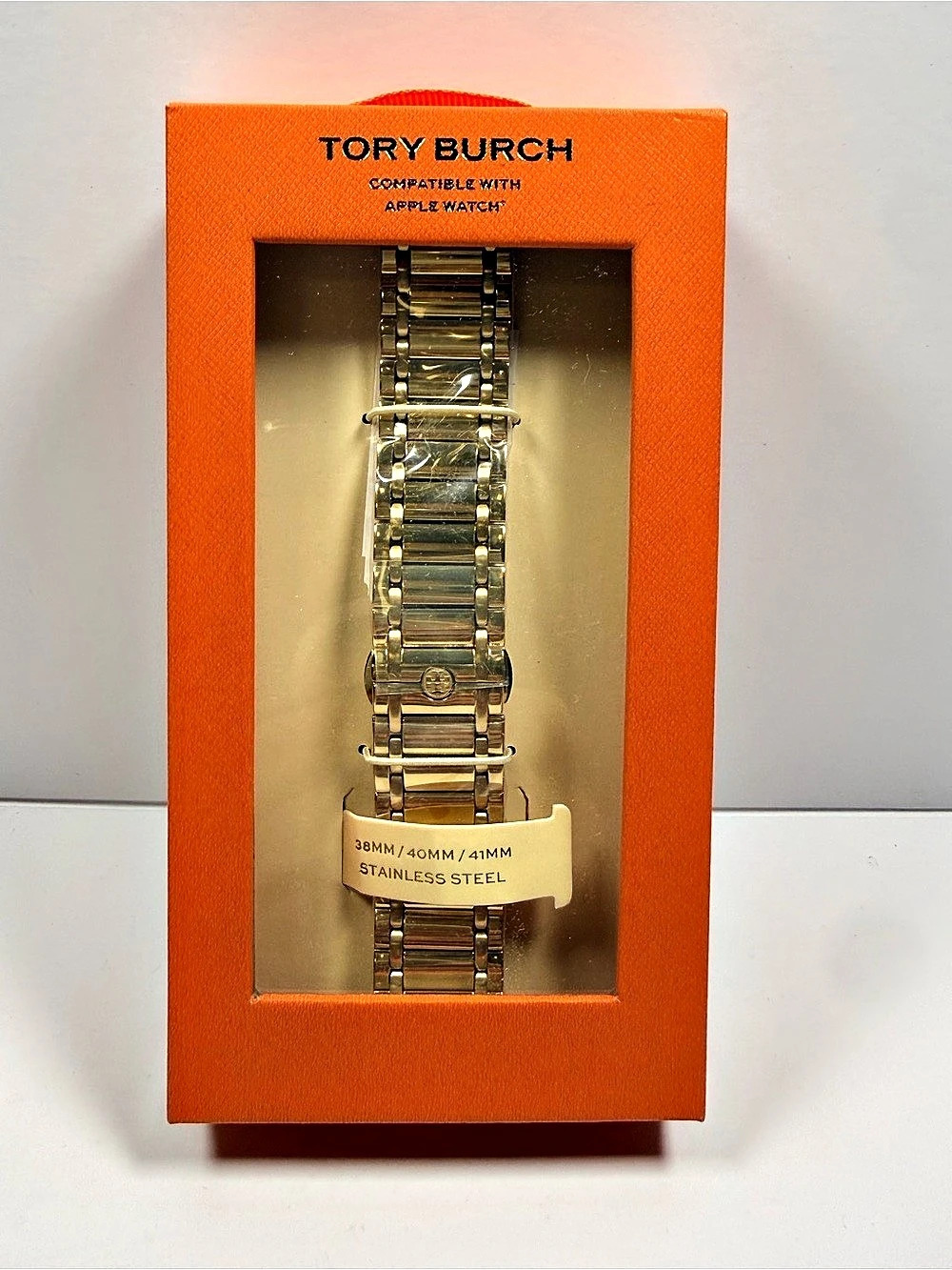 New-Tory Burch Miller Gold-Tone Stainless Steel Bracelet for Apple Watch 38-41mm